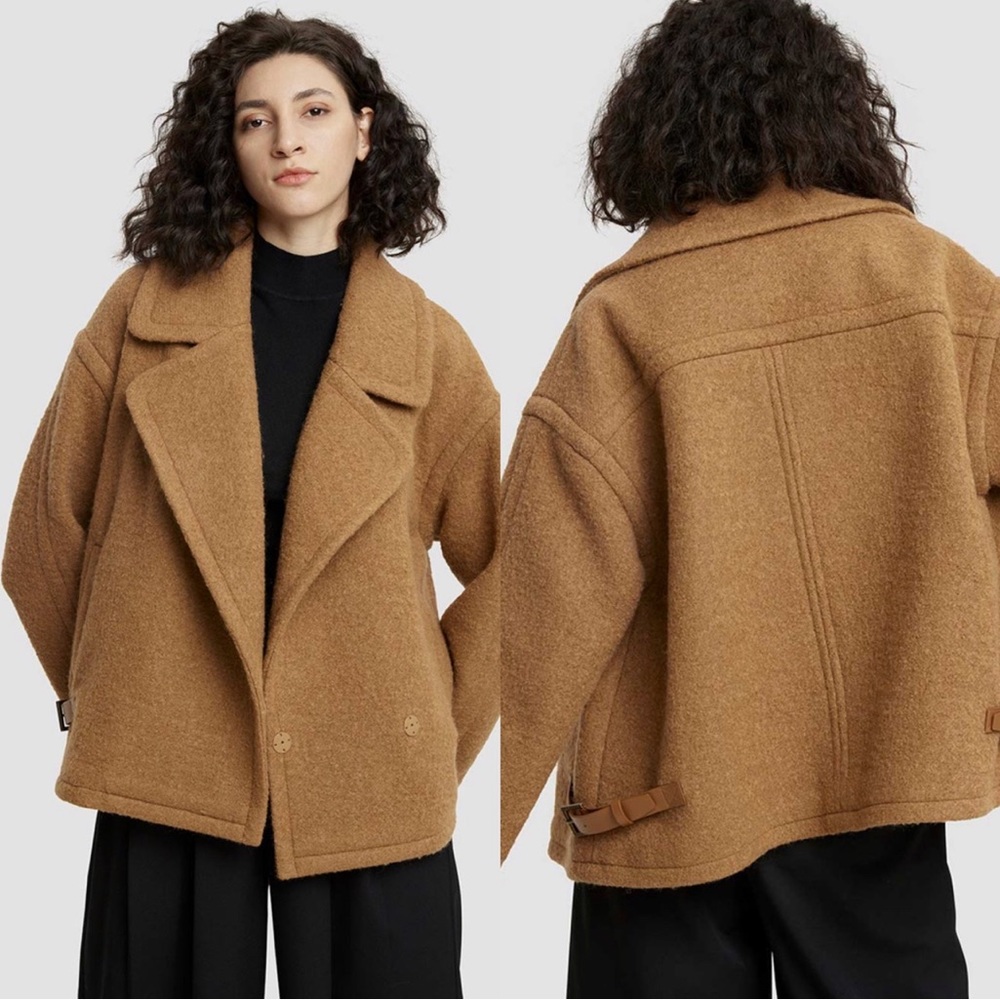 Lattelier drop shoulder wool coat